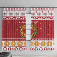 Malta Christmas Window Curtain Maltese Honey Rings - Wonder Print Shop