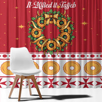 Malta Christmas Window Curtain Maltese Honey Rings - Wonder Print Shop