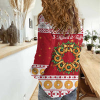 Malta Christmas Women Casual Shirt Maltese Honey Rings - Wonder Print Shop