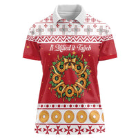 Malta Christmas Women Polo Shirt Maltese Honey Rings - Wonder Print Shop