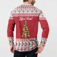 Traditional Maltese Imqaret Pastry Button Sweatshirt Malta Imqaret Christmas Tree - Wonder Print Shop