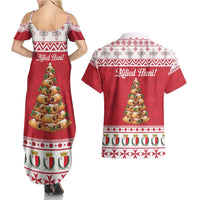 Traditional Maltese Imqaret Pastry Couples Matching Summer Maxi Dress and Hawaiian Shirt Malta Imqaret Christmas Tree - Wonder Print Shop