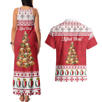 Traditional Maltese Imqaret Pastry Couples Matching Tank Maxi Dress and Hawaiian Shirt Malta Imqaret Christmas Tree - Wonder Print Shop