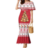 Traditional Maltese Imqaret Pastry Family Matching Mermaid Dress and Hawaiian Shirt Malta Imqaret Christmas Tree - Wonder Print Shop
