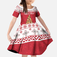 Traditional Maltese Imqaret Pastry Family Matching Off The Shoulder Long Sleeve Dress and Hawaiian Shirt Malta Imqaret Christmas Tree - Wonder Print Shop