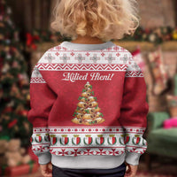 Traditional Maltese Imqaret Pastry Kid Ugly Christmas Sweater Malta Imqaret Christmas Tree - Wonder Print Shop