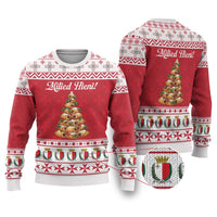 Traditional Maltese Imqaret Pastry Ugly Christmas Sweater Malta Imqaret Christmas Tree - Wonder Print Shop