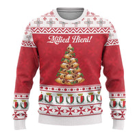 Traditional Maltese Imqaret Pastry Ugly Christmas Sweater Malta Imqaret Christmas Tree - Wonder Print Shop