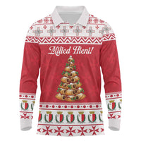 Traditional Maltese Imqaret Pastry Long Sleeve Polo Shirt Malta Imqaret Christmas Tree - Wonder Print Shop