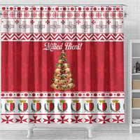 Traditional Maltese Imqaret Pastry Shower Curtain Malta Imqaret Christmas Tree - Wonder Print Shop