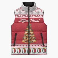 Traditional Maltese Imqaret Pastry Sleeveless Puffer Jacket Malta Imqaret Christmas Tree - Wonder Print Shop