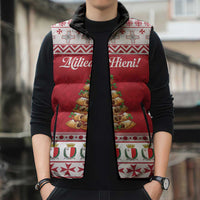 Traditional Maltese Imqaret Pastry Sleeveless Puffer Jacket Malta Imqaret Christmas Tree - Wonder Print Shop