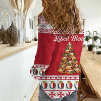 Traditional Maltese Imqaret Pastry Women Casual Shirt Malta Imqaret Christmas Tree - Wonder Print Shop