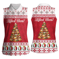 Traditional Maltese Imqaret Pastry Women Sleeveless Polo Shirt Malta Imqaret Christmas Tree - Wonder Print Shop