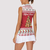 Traditional Maltese Imqaret Pastry Women Sleeveless Polo Shirt Malta Imqaret Christmas Tree - Wonder Print Shop