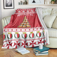 Cute Maltese Imqaret Pastry Christmas Blanket Christmas Joy in Malta - Wonder Print Shop