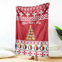 Cute Maltese Imqaret Pastry Christmas Blanket Christmas Joy in Malta - Wonder Print Shop