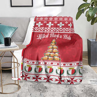 Cute Maltese Imqaret Pastry Christmas Blanket Christmas Joy in Malta - Wonder Print Shop