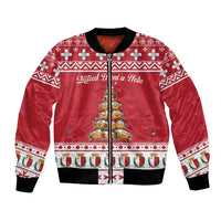 Cute Maltese Imqaret Pastry Christmas Bomber Jacket Christmas Joy in Malta - Wonder Print Shop