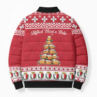 Cute Maltese Imqaret Pastry Christmas Bomber Puffer Jacket Christmas Joy in Malta - Wonder Print Shop