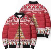 Cute Maltese Imqaret Pastry Christmas Bomber Puffer Jacket Christmas Joy in Malta - Wonder Print Shop