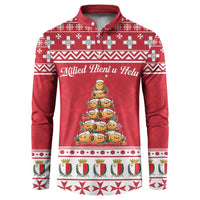 Cute Maltese Imqaret Pastry Christmas Button Sweatshirt Christmas Joy in Malta - Wonder Print Shop
