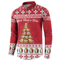 Cute Maltese Imqaret Pastry Christmas Button Sweatshirt Christmas Joy in Malta - Wonder Print Shop