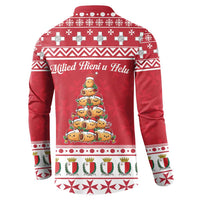 Cute Maltese Imqaret Pastry Christmas Button Sweatshirt Christmas Joy in Malta - Wonder Print Shop