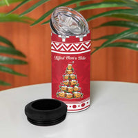 Cute Maltese Imqaret Pastry Christmas 4 in 1 Can Cooler Tumbler Christmas Joy in Malta - Wonder Print Shop
