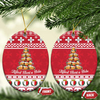 Cute Maltese Imqaret Pastry Christmas Ceramic Ornament Christmas Joy in Malta - Wonder Print Shop