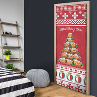 Cute Maltese Imqaret Pastry Christmas Door Cover Christmas Joy in Malta - Wonder Print Shop