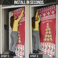 Cute Maltese Imqaret Pastry Christmas Door Cover Christmas Joy in Malta - Wonder Print Shop
