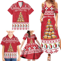 Cute Maltese Imqaret Pastry Christmas Family Matching Summer Maxi Dress and Hawaiian Shirt Christmas Joy in Malta - Wonder Print Shop