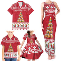 Cute Maltese Imqaret Pastry Christmas Family Matching Tank Maxi Dress and Hawaiian Shirt Christmas Joy in Malta - Wonder Print Shop