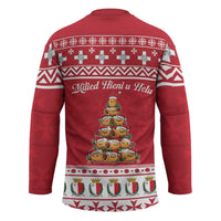 Cute Maltese Imqaret Pastry Christmas Hockey Jersey Christmas Joy in Malta - Wonder Print Shop