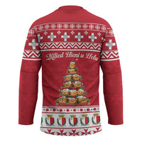 Cute Maltese Imqaret Pastry Christmas Hockey Jersey Christmas Joy in Malta - Wonder Print Shop
