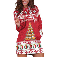 Cute Maltese Imqaret Pastry Christmas Hoodie Dress Christmas Joy in Malta - Wonder Print Shop