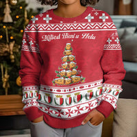 Cute Maltese Imqaret Pastry Christmas Kid Ugly Christmas Sweater Christmas Joy in Malta - Wonder Print Shop