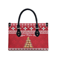 Cute Maltese Imqaret Pastry Christmas Leather Bag Christmas Joy in Malta - Wonder Print Shop
