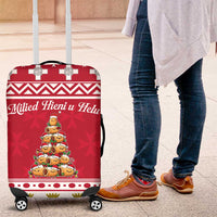 Cute Maltese Imqaret Pastry Christmas Luggage Cover Christmas Joy in Malta - Wonder Print Shop