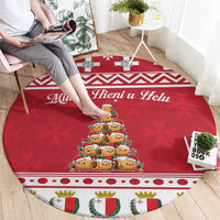 Cute Maltese Imqaret Pastry Christmas Round Carpet Christmas Joy in Malta - Wonder Print Shop