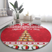 Cute Maltese Imqaret Pastry Christmas Round Carpet Christmas Joy in Malta - Wonder Print Shop
