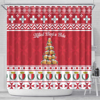 Cute Maltese Imqaret Pastry Christmas Shower Curtain Christmas Joy in Malta - Wonder Print Shop