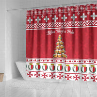 Cute Maltese Imqaret Pastry Christmas Shower Curtain Christmas Joy in Malta - Wonder Print Shop