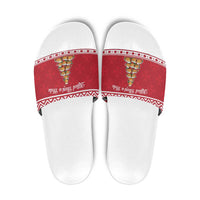 Cute Maltese Imqaret Pastry Christmas Slide Sandals Christmas Joy in Malta - Wonder Print Shop