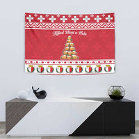 Cute Maltese Imqaret Pastry Christmas Tapestry Christmas Joy in Malta - Wonder Print Shop