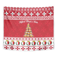 Cute Maltese Imqaret Pastry Christmas Tapestry Christmas Joy in Malta - Wonder Print Shop