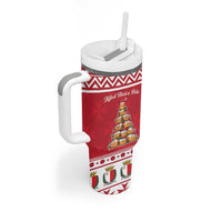 Cute Maltese Imqaret Pastry Christmas Tumbler With Handle Christmas Joy in Malta - Wonder Print Shop