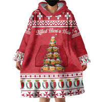 Cute Maltese Imqaret Pastry Christmas Wearable Blanket Hoodie Christmas Joy in Malta - Wonder Print Shop