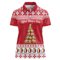 Cute Maltese Imqaret Pastry Christmas Women Polo Shirt Christmas Joy in Malta - Wonder Print Shop